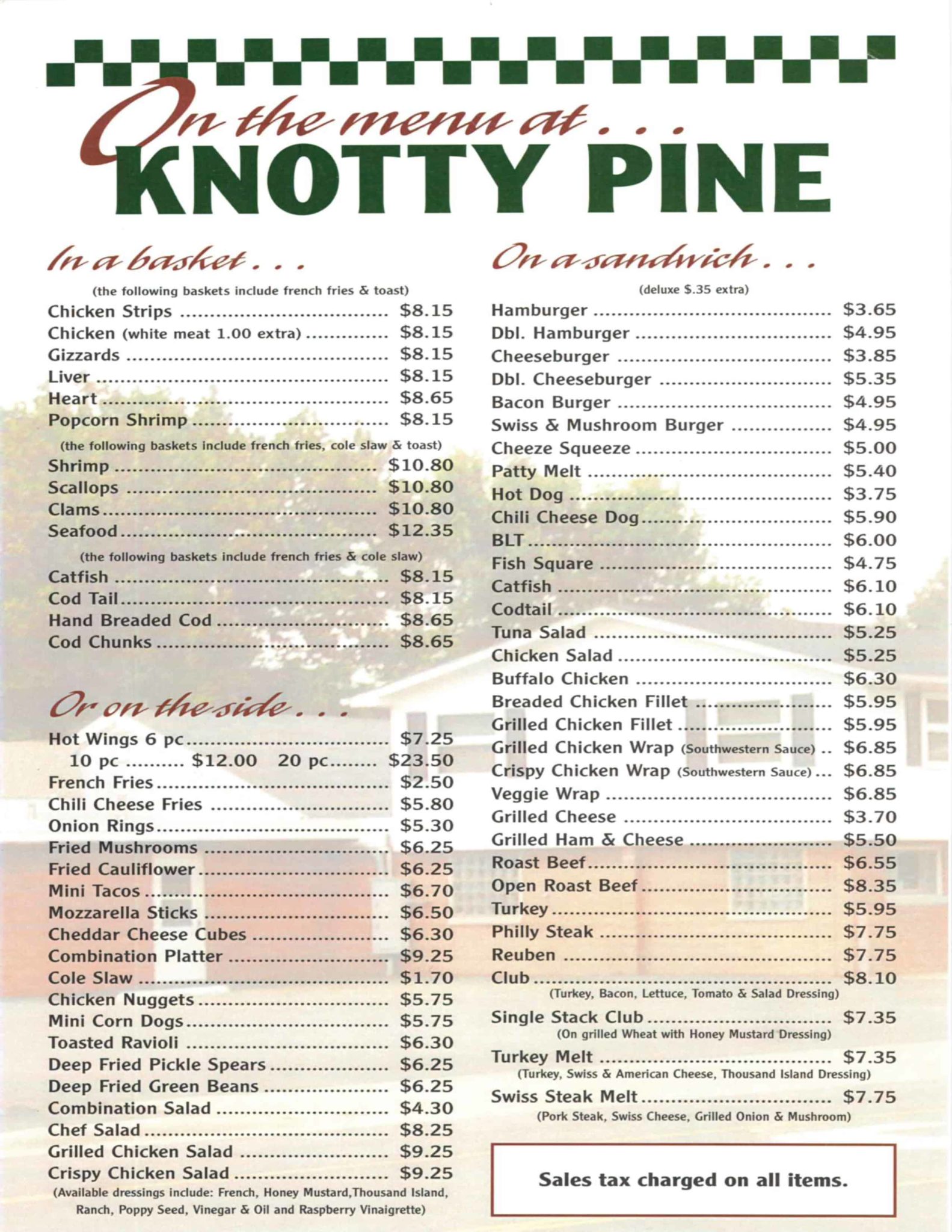 Restaurant Menu Clinton County IL | Lunch & Dinner Restaurant